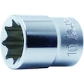 Ko-Ken Socket 6mm Double Square 22mm 1/4 Sq. Drive 2415M-6